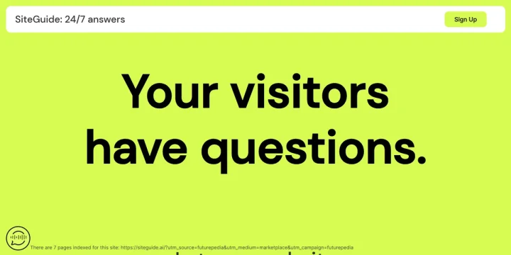 Screenshot of SiteGuide website