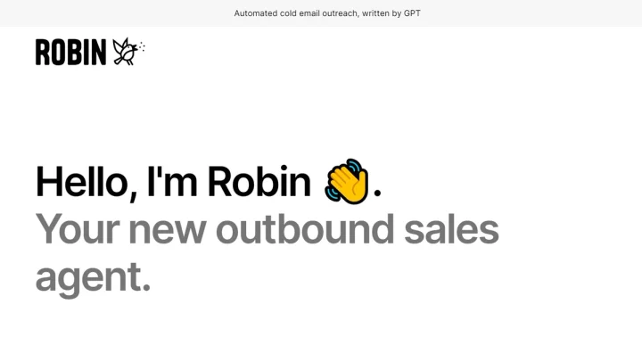 Screenshot of Robin website