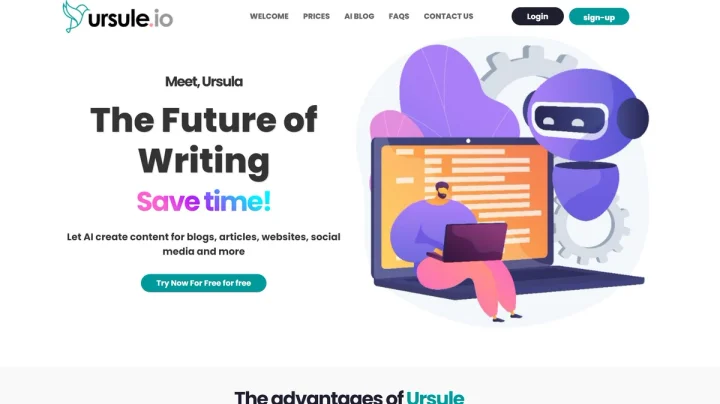 Screenshot of Ursule.io website