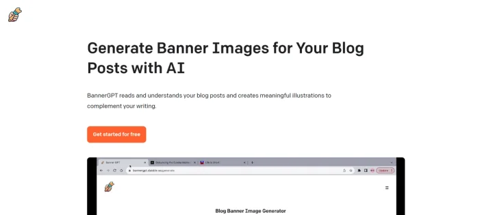 Screenshot of Banner GPT website