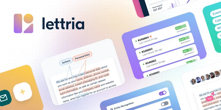 Screenshot of Lettria website