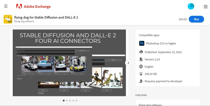 Screenshot of Flying Dog website