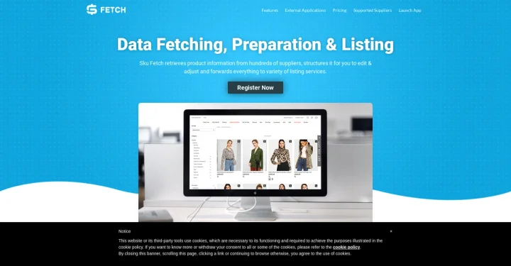 Screenshot of Sku Fetch website