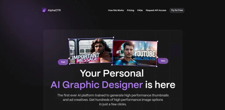 Screenshot of AlphaCTR website