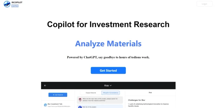 Screenshot of IRCopilot website