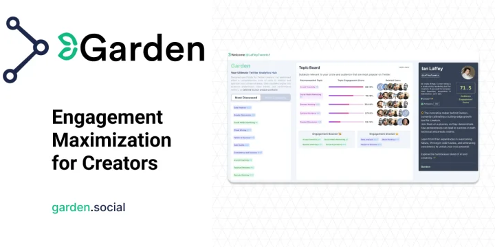 Screenshot of Garden website