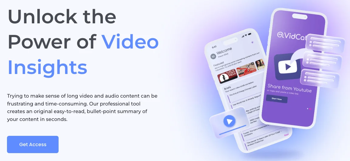 Screenshot of VidCatter.IO website