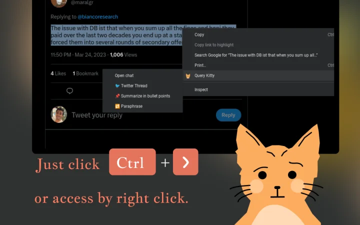 Screenshot of Query Kitty website