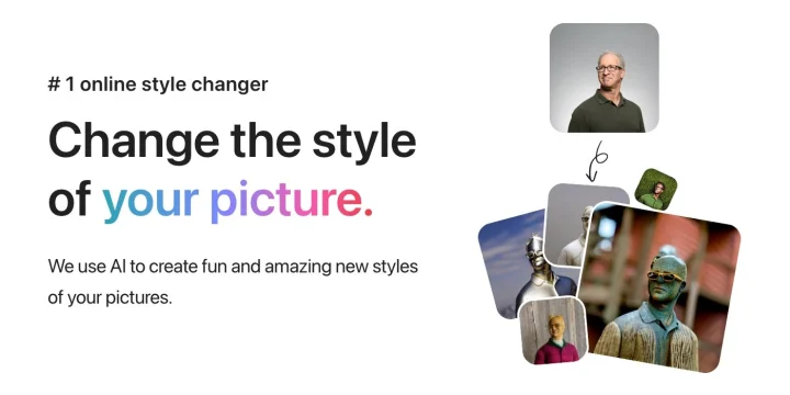 Screenshot of Change Style AI website