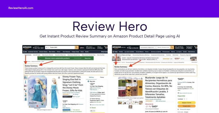 Screenshot of Review Hero AI website