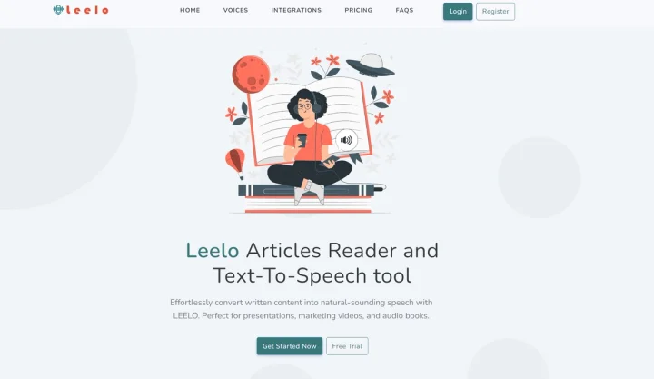 Screenshot of Leelo website