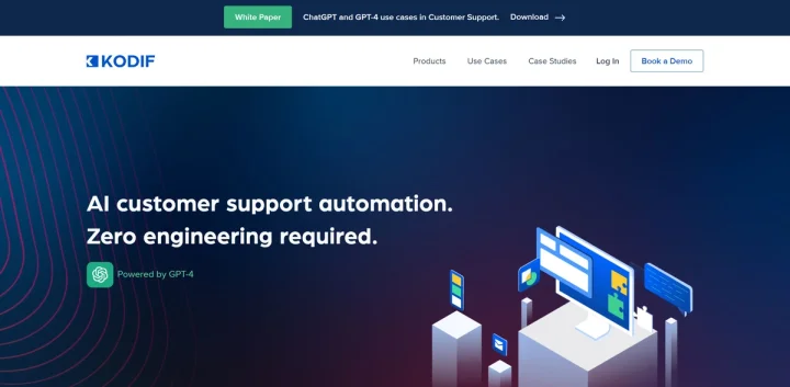 Screenshot of Kodif website