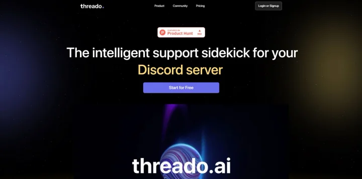 Screenshot of Threado website