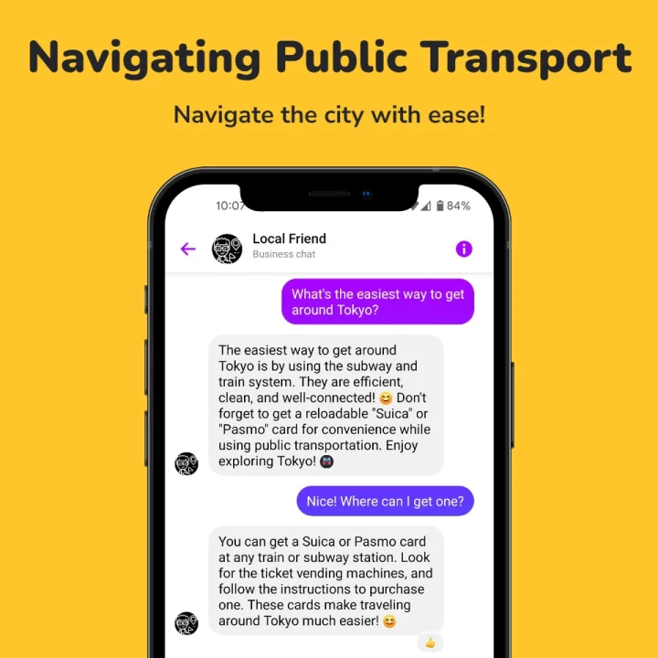 Screenshot of Local Friend website