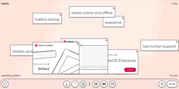 Screenshot of FydeOS website