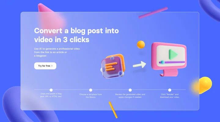 Screenshot of Elai io website