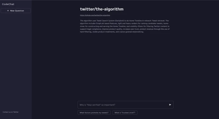 Screenshot of CodeChat website