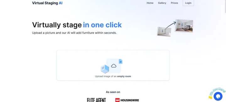 Screenshot of VirtualStagingAI website