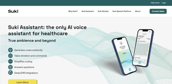 Screenshot of Suki AI website
