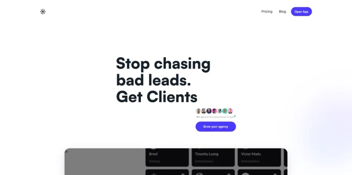 Screenshot of Heavier AI website