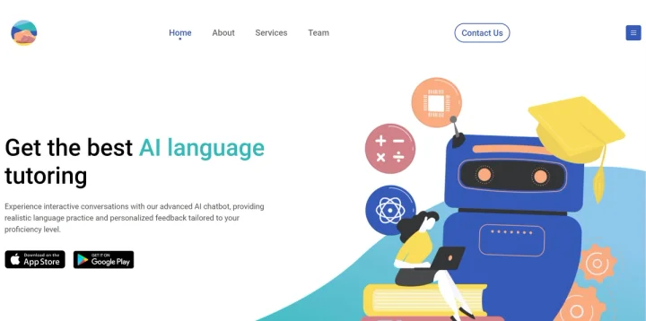 Screenshot of LangMob website