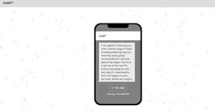 Screenshot of AskGPT website