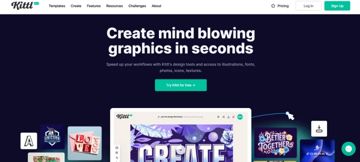 Screenshot of Kittl website