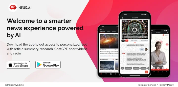 Screenshot of Neus.ai website