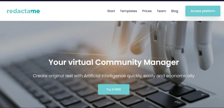 Screenshot of Redacta.me website