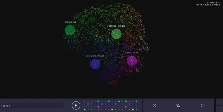 Screenshot of Infinite Drum website