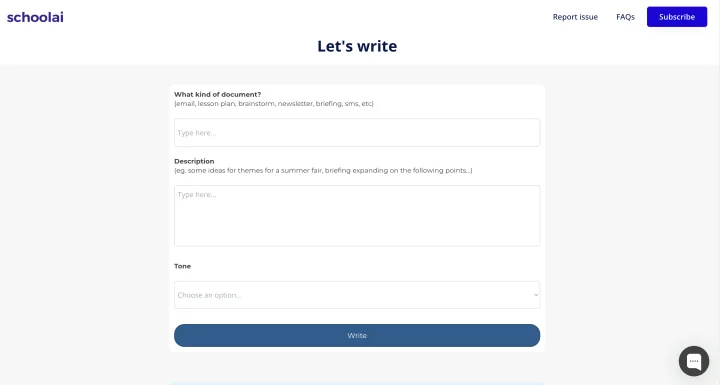 Screenshot of SchoolAI website