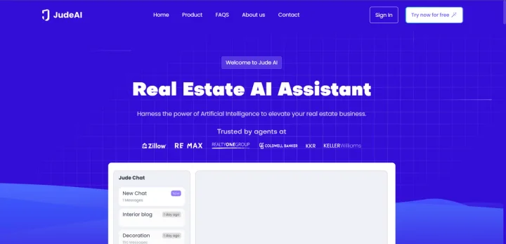Screenshot of Jude AI website