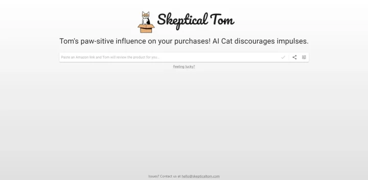 Screenshot of Skeptical Tom website
