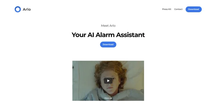 Screenshot of Arlo website
