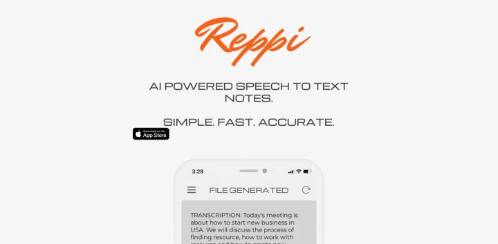 Screenshot of Reppi website