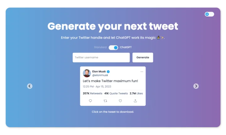Screenshot of TweetyAI website