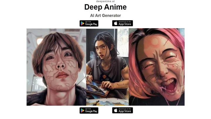 Screenshot of Deep Anime website