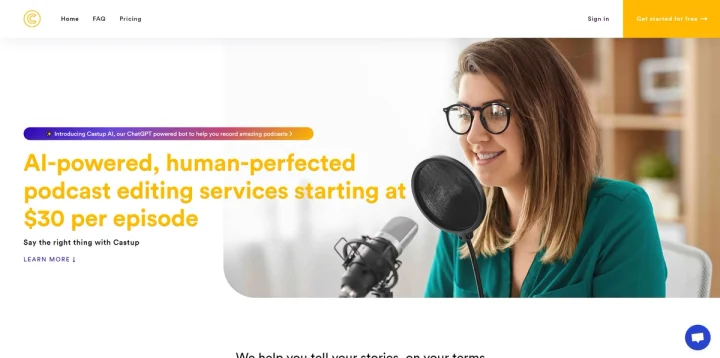Screenshot of Castupai website