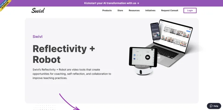 Screenshot of Swivl website