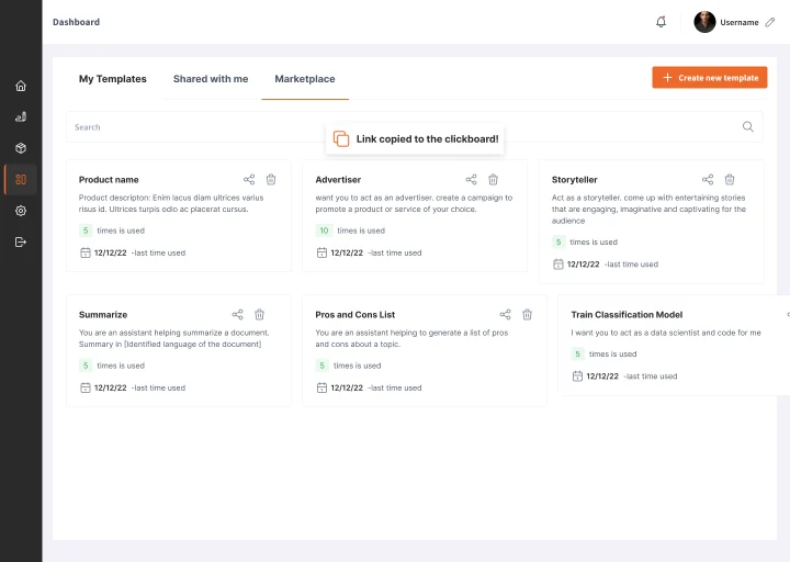 Screenshot of Prompt Circle website