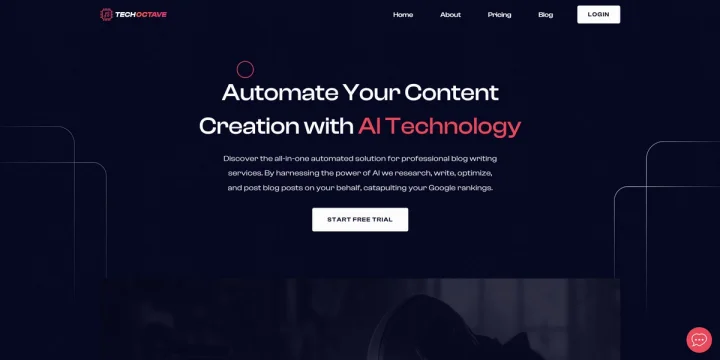 Screenshot of TechOctave website