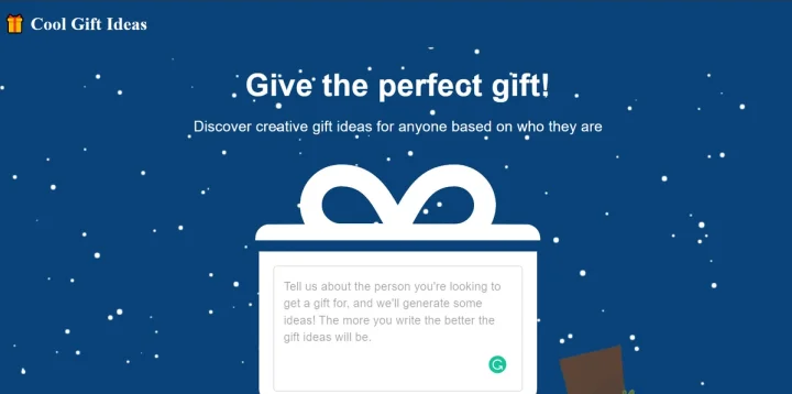 Screenshot of Cool Gift Ideas website