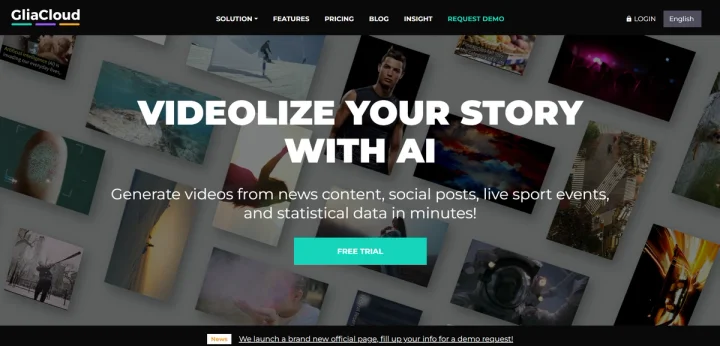 Screenshot of GliaCloud website