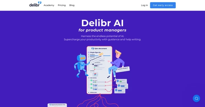 Screenshot of Delibr website
