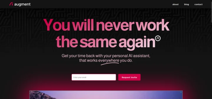 Screenshot of Augment AI website