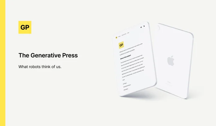Screenshot of The Generative Press website