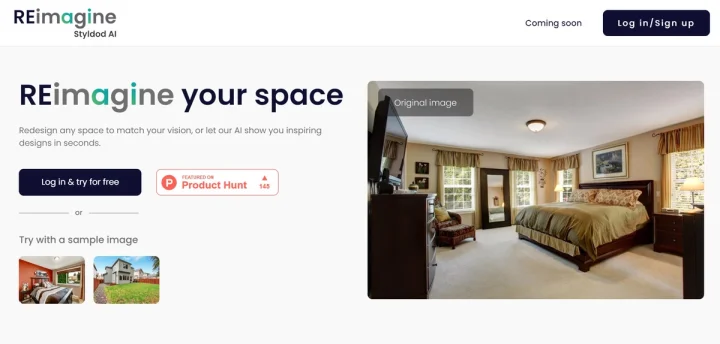 Screenshot of REimagine Home website