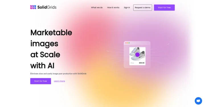 Screenshot of SolidGrids website