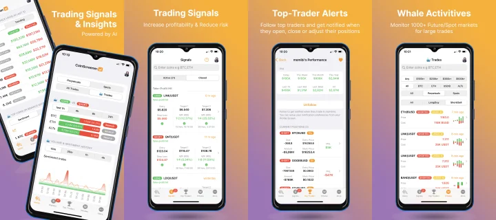 Screenshot of CoinScreener website