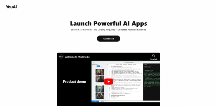 Screenshot of MindStudio website